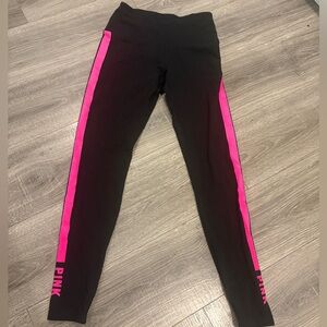 Black and pink VS pink yoga pants